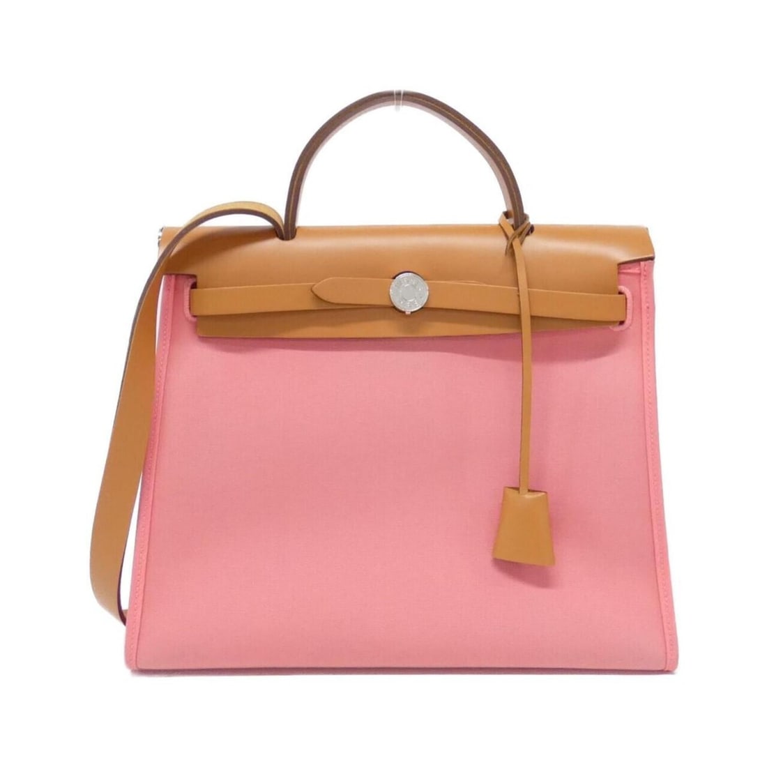 Hermes Herbag Zip PM 060300CK Handbag: --- Catalog ---Category: DesignType: Handbag, PouchColor: Natural sable, Rose azaleeGender: WomenMaterial: Toile officier Hardware Color: SilverCategory: GeneralMPN: 060300CKBrand: Hermes--- Item