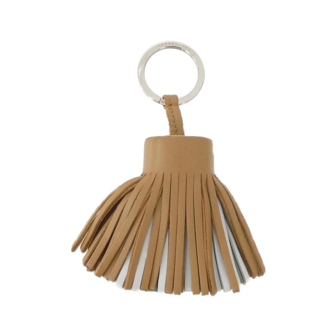 Hermes Carmen Tricolor 079018CJ Keyring: --- Catalog ---Category: DesignType: KeyringColor: Brown, Mint greenGender: Men,WomenMaterial: Agneau MiloCategory: GeneralMPN: 079018CJBrand: Hermes--- Item List ---Section: ConditionRanking: Rank A