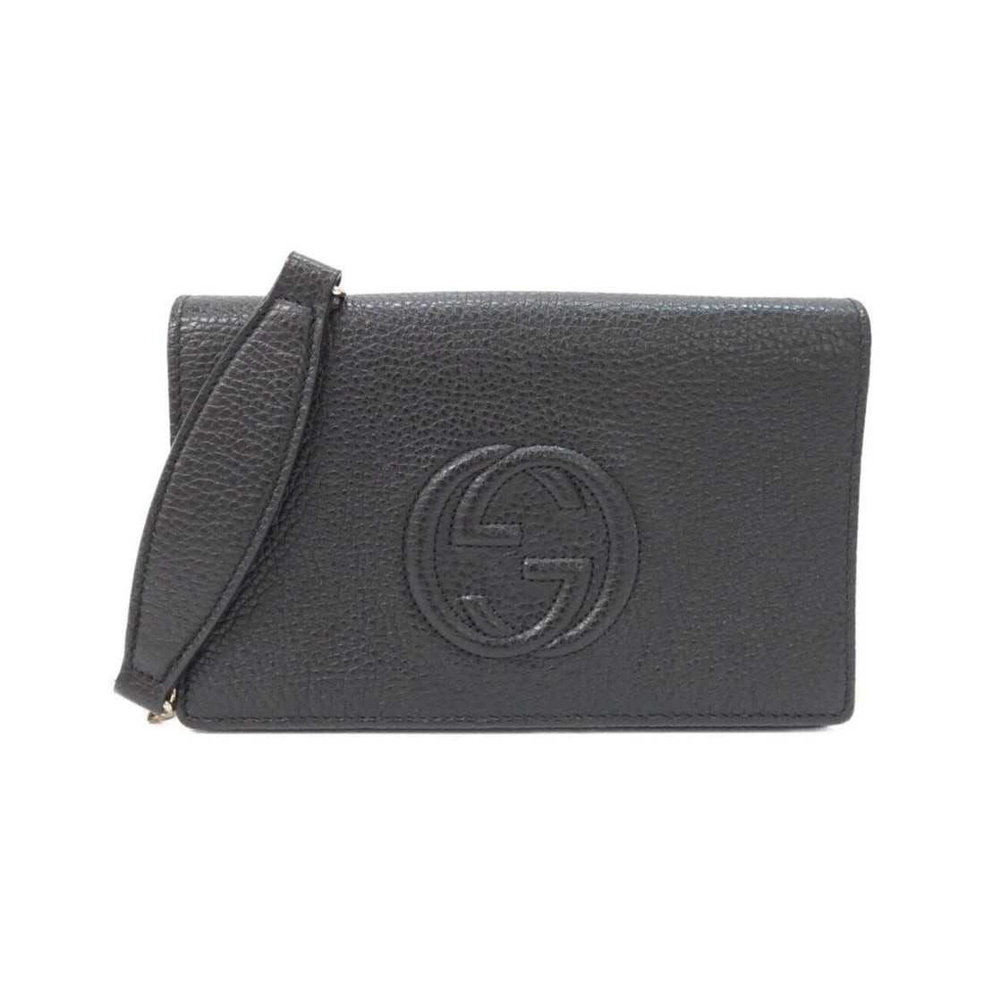 Gucci 598211 A7M0G Chain Wallet: --- Catalog ---Category: SizeSize (HxWxD): 13cm x 20cm x 4cm / 5.11'' x 7.87'' x 1.57''Category: DesignType: Chain/Shoulder walletColor: BlackGender: WomenMaterial: Leather Category: GeneralMPN: 59821