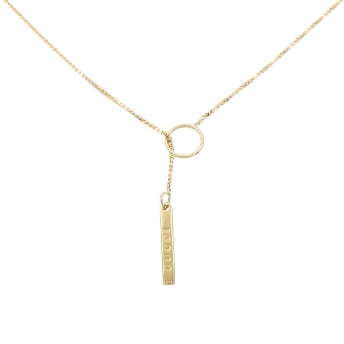 Gucci 750YG Necklace: --- Catalog ---Category: SizePendant Size: 22.5mm x 3mm / 0.88'' x 0.11''Neck Circumference: 52 cm / 20.47''Category: DesignColor: Yellow goldMaterial: Yellow gold (18K)Pendant Type: PendantNecklace
