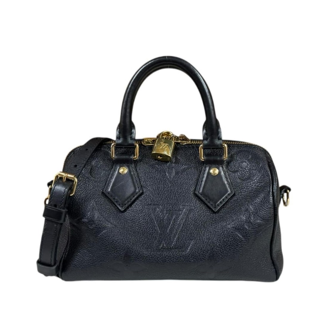 Louis Vuitton Speedy Bandoulière 20 Monogram Empreinte Shoulder Bag, M58953, Black, Women's, LOUIS (1 of 20)