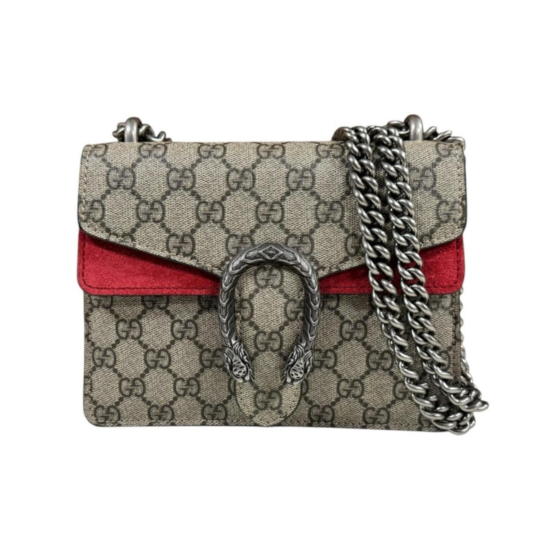 Gucci Dionysus Shoulder Bag, GG Supreme Canvas 421970, Beige, Women's, GUCCI Chain: --- Catalog ---Category: SizeSize (HxWxD): 15cm x 20cm x 6cm / 5.9'' x 7.87'' x 2.36''Category: DesignType: Shoulder bagColor: Beige, Red colorGender: WomenMaterial: GG Supreme Category: GeneralMPN: