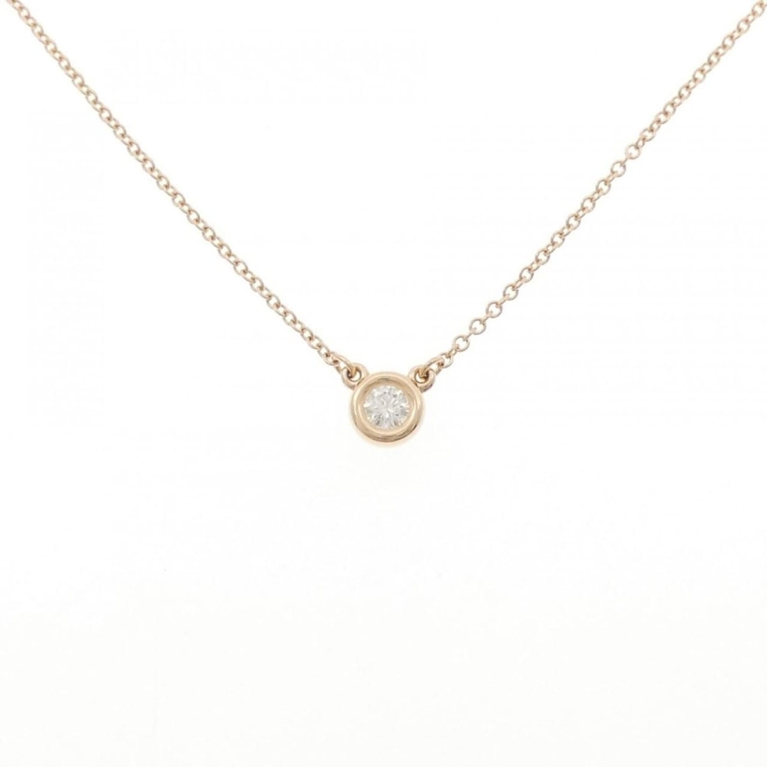 Tiffany & Co. By the Yard Necklace 0.10CT: --- Catalog ---Category: SizeStone Diameter: 5.10mm / 0.20''Neck Circumference: 41 cm / 16.14''Category: DesignColor: Pink goldGender: WomenMaterial: Pink gold (18K)Necklace Type: NecklaceCategory: