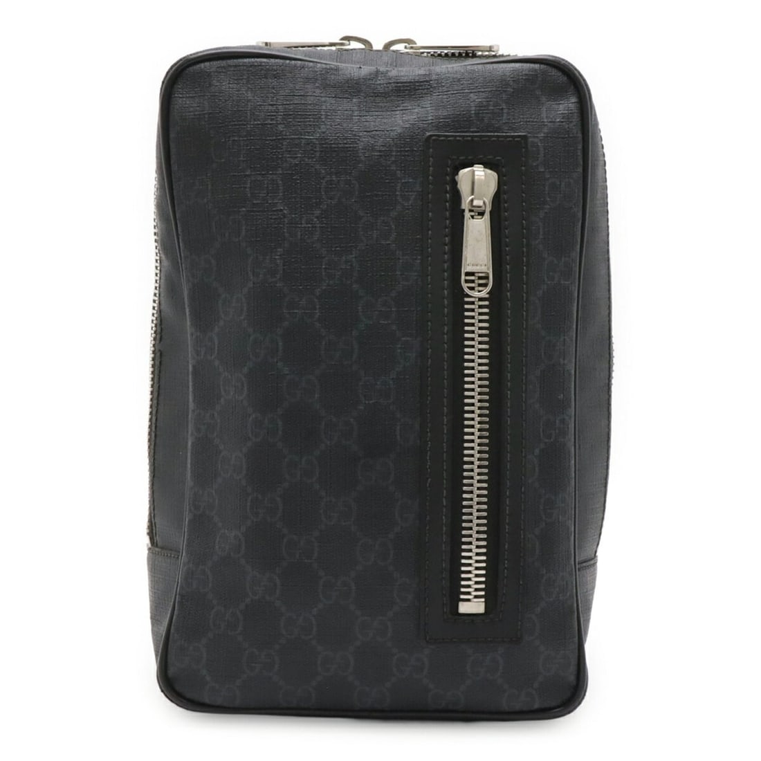 GUCCI GG Supreme Web Stripe Body Bag Sling Shoulder Leather Black Gray 478325: --- Catalog ---Category: SizeWeight: 600g / 1.32lb.Size (HxWxD): 27.5cm x 17cm x 8.5cm / 10.82'' x 6.69'' x 3.34''Strap Length: 123cm / 48.42''Category: DesignType: Shoulder bag, Sling bagColor: Black