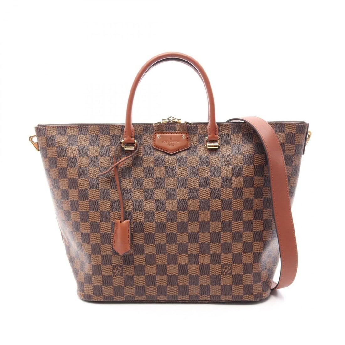 Louis Vuitton Belmont 2-Way Tote Bag/Handbag, Coated Canvas and Leather, Damier Pattern, Women's,: --- Catalog ---Category: SizeSize (HxWxD): 27cm x 26cm x 14cm / 10.62'' x 10.23'' x 5.51''Category: DesignType: Handbag, Tote bagColor: Brown, EbeneGender: WomenMaterial: Coated canvas , Leather Categ