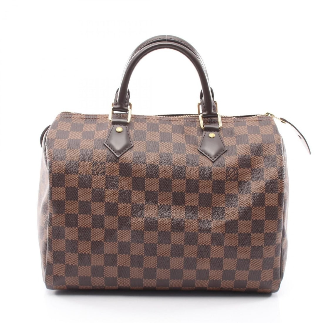 Louis Vuitton Speedy 30 Handbag, Coated Canvas and Leather, Damier Pattern, Women's, Brown, N41364 (1 of 20)