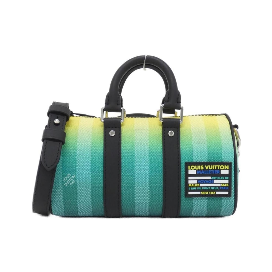 Louis Vuitton Day Break (Damier Stripe) Keepall XS M59949 Boston Bag: --- Catalog ---Category: SizeSize (HxWxD): 12cm x 21cm x 9cm / 4.72'' x 8.26'' x 3.54''Category: DesignType: Boston bagColor: VertGender: Women,MenMaterial: Coated canvas Category: GeneralBrand: Louis