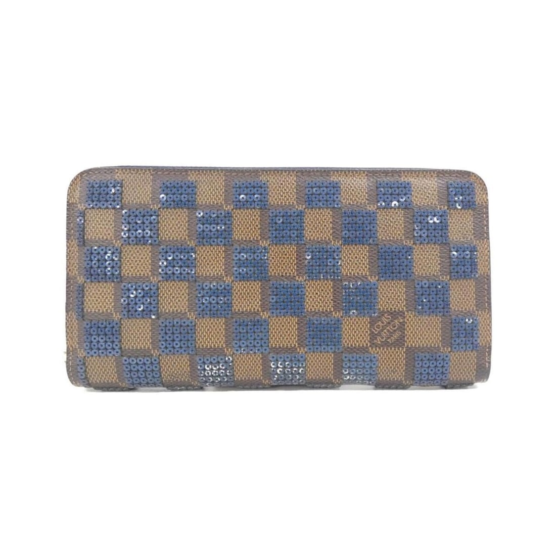 Louis Vuitton Damier Paillette Zippy Wallet N63172: --- Catalog ---Category: SizeSize (HxWxD): 10cm x 19cm x 2cm / 3.93'' x 7.48'' x 0.78''Category: DesignType: Long wallet (bi-fold)Color: Blue, EbeneGender: Men,WomenMaterial: Coated canvas , Spangles 
