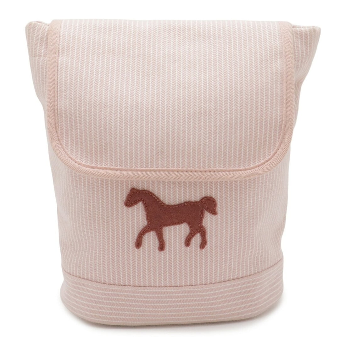 HERMES Caval Color Backpack Rucksack for Kids - Horse Stripe Cotton Pink & White: --- Catalog ---Category: SizeSize (HxWxD): 27cm x 20cm x 13cm / 10.62'' x 7.87'' x 5.11''Category: DesignType: BackpackColor: Pink, WhiteGender: WomenMaterial: Cotton Category: GeneralBrand: