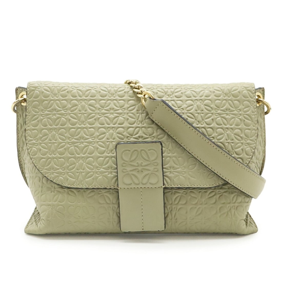 LOEWE Repeat Anagram Avenue Chain Shoulder Bag, Leather, Sand Beige, 310.89.N49: --- Catalog ---Category: SizeSize (HxWxD): 17cm x 24cm x 10cm / 6.69'' x 9.44'' x 3.93''Category: DesignType: Shoulder bagColor: Beige, SandGender: WomenMaterial: Leather Category: GeneralMPN: 310.89.