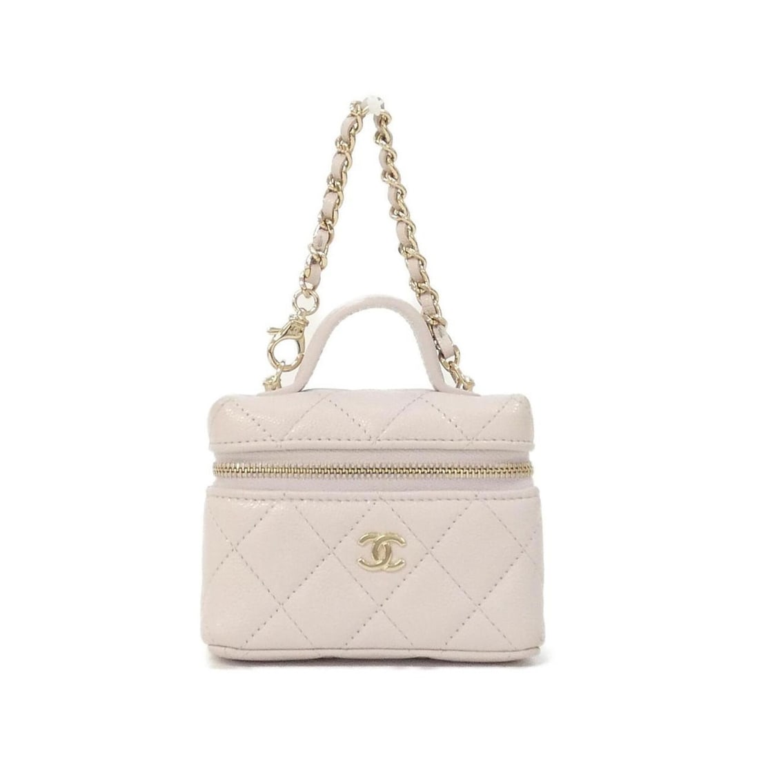 Chanel Timeless Classic Line AP4897 Accessory Bag Charm: --- Catalog ---Category: SizeSize (HxWxD): 90.00mm x 110.00mm x 40.00mm / 3.54'' x 4.33'' x 1.57''Category: DesignType: Handbag charmColor: Gold, Light pinkGender: WomenMaterial: LeatherLeather/Fur