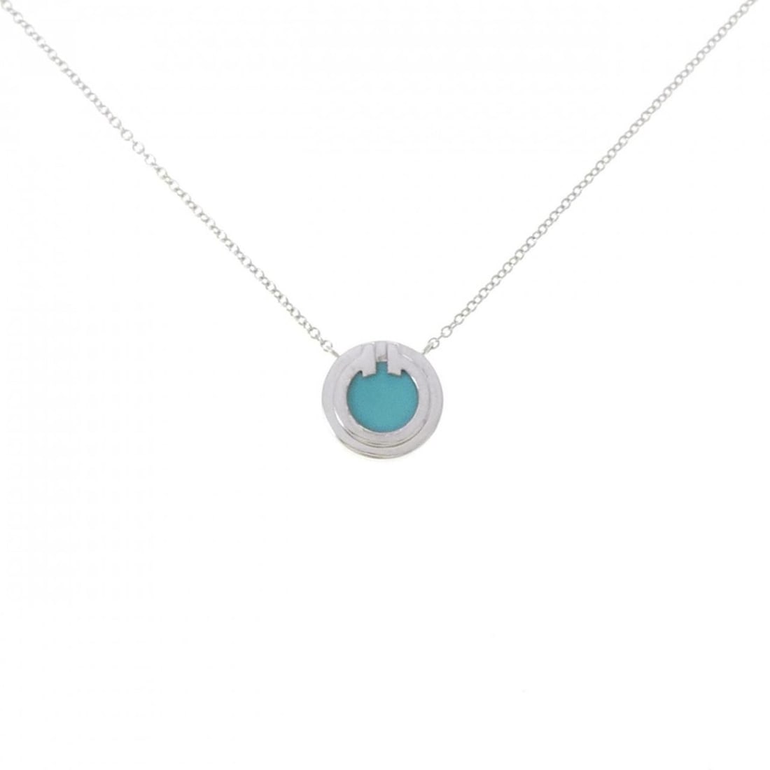 Tiffany T Two Necklace: --- Catalog ---Category: SizePendant Size: 10.9mm / 0.42''Neck Circumference: 41 cm - 46 cm / 16.14'' - 18.11''Category: DesignStone: TurquoiseGender: WomenMaterial: White gold (18K)Necklace Type: Nec