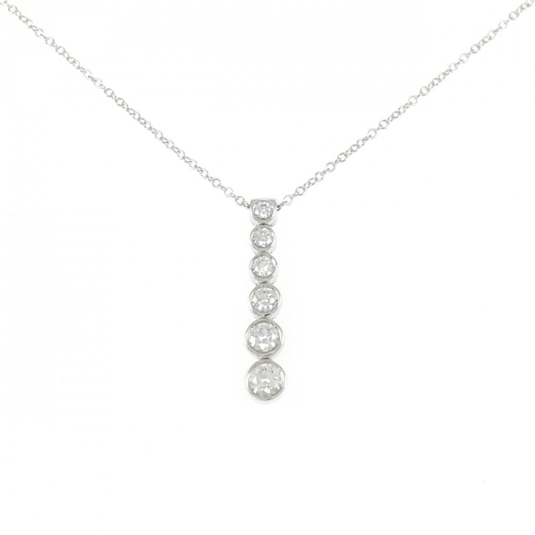 Tiffany & Co. Jazz Graduated Drop Necklace: --- Catalog ---Category: SizePendant Size: 22.9mm x 4.5mm / 0.9'' x 0.17''Neck Circumference: 42 cm / 16.53''Category: DesignStone: DiamondGender: WomenMaterial: Platinum 950Pendant Type: