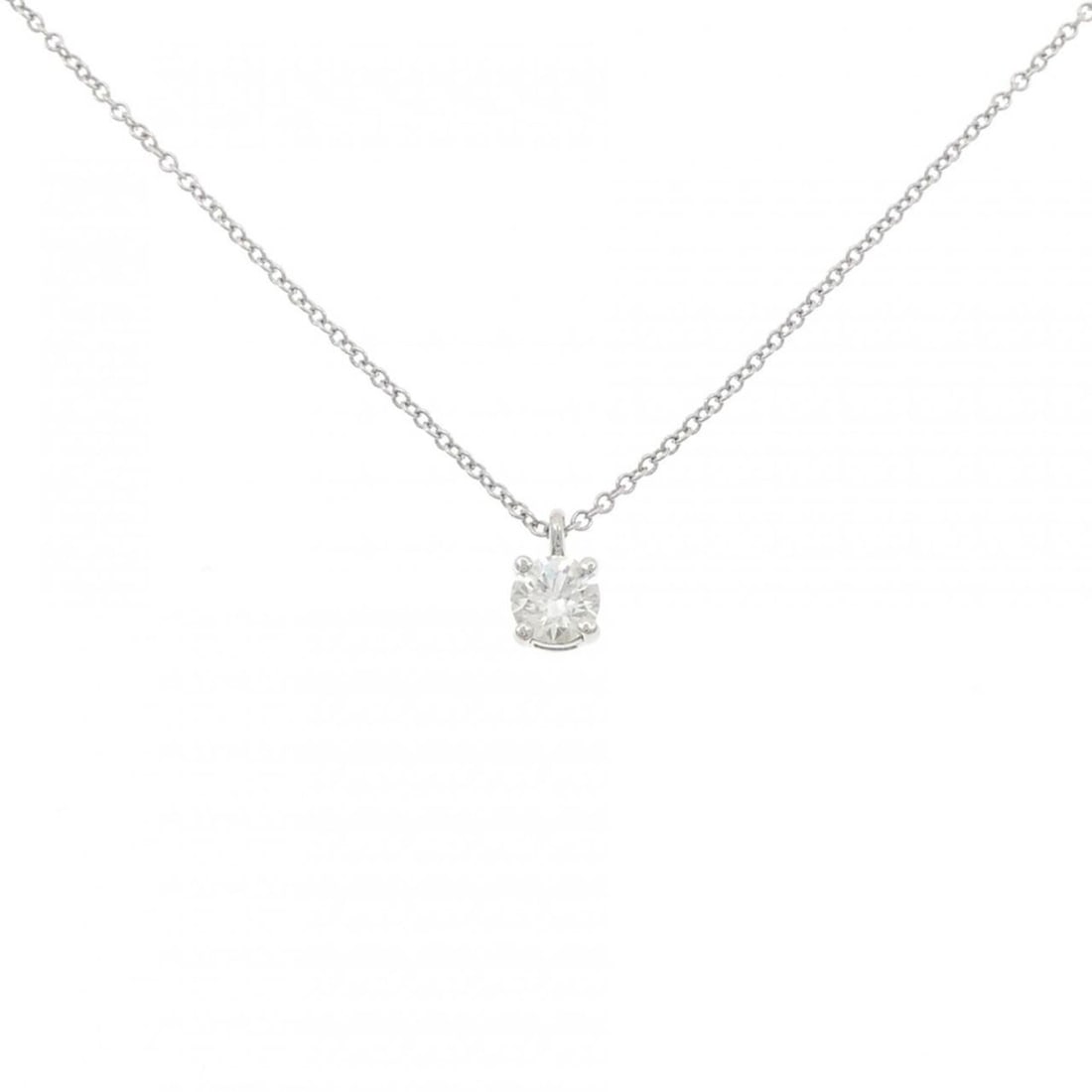 Tiffany Solitaire Necklace: --- Catalog ---Category: SizePendant Size: 7.5mm x 4.5mm / 0.29'' x 0.17''Neck Circumference: 41 cm / 16.14''Category: DesignStone: DiamondGender: WomenMaterial: Platinum 950Pendant Type: