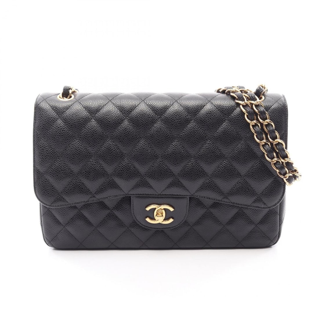 Chanel CHANEL Large Matelassé 30 Classic Double Flap Shoulder Bag Handbag Caviar Skin (Grained (1 of 14)