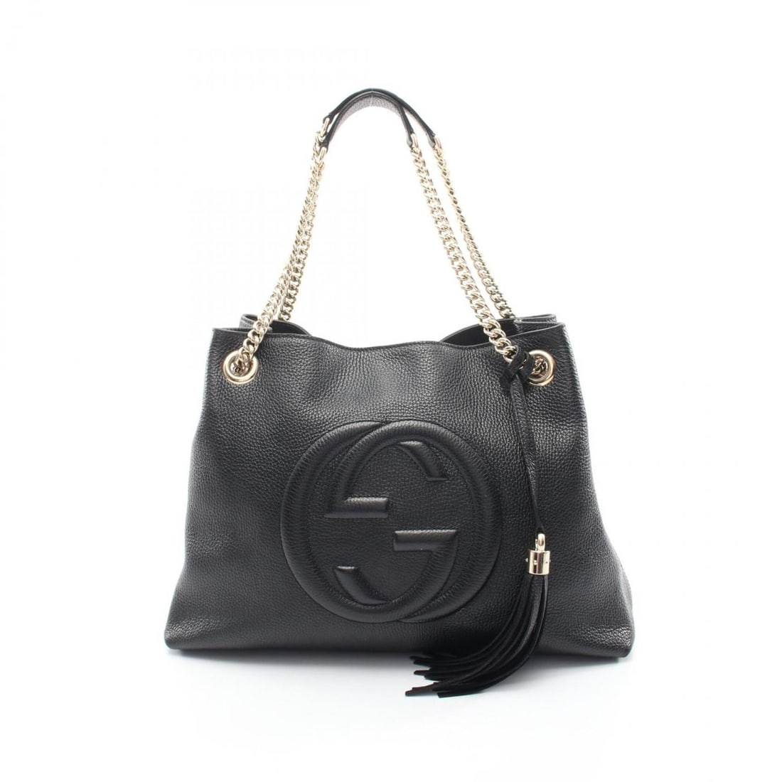 Gucci Soho Interlocking G Shoulder Bag Handbag Leather Women's Black 536196: --- Catalog ---Category: SizeSize (HxWxD): 27cm x 37cm x 14cm / 10.62'' x 14.56'' x 5.51''Category: DesignType: Handbag, Shoulder bagColor: BlackGender: WomenMaterial: Leather Category: GeneralMPN: 53