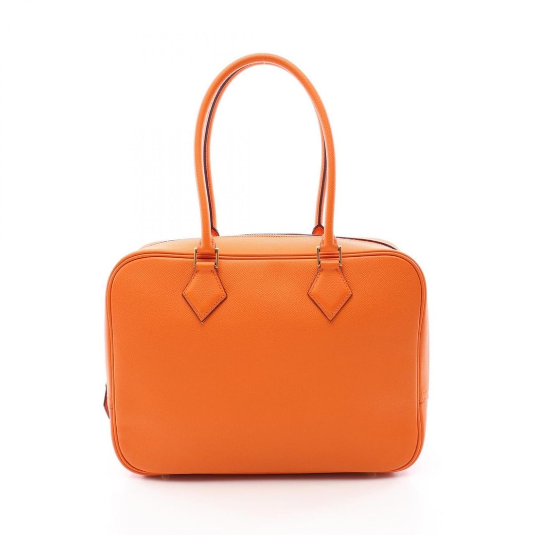 Hermes Plume 28 Handbag, Leather, Veau Epsom, Women's, Orange: --- Catalog ---Category: SizeSize (HxWxD): 20cm x 28cm x 10cm / 7.87'' x 11.02'' x 3.93''Category: DesignType: HandbagColor: OrangeGender: WomenMaterial: Epsom leather Category: GeneralBrand: Hermes--