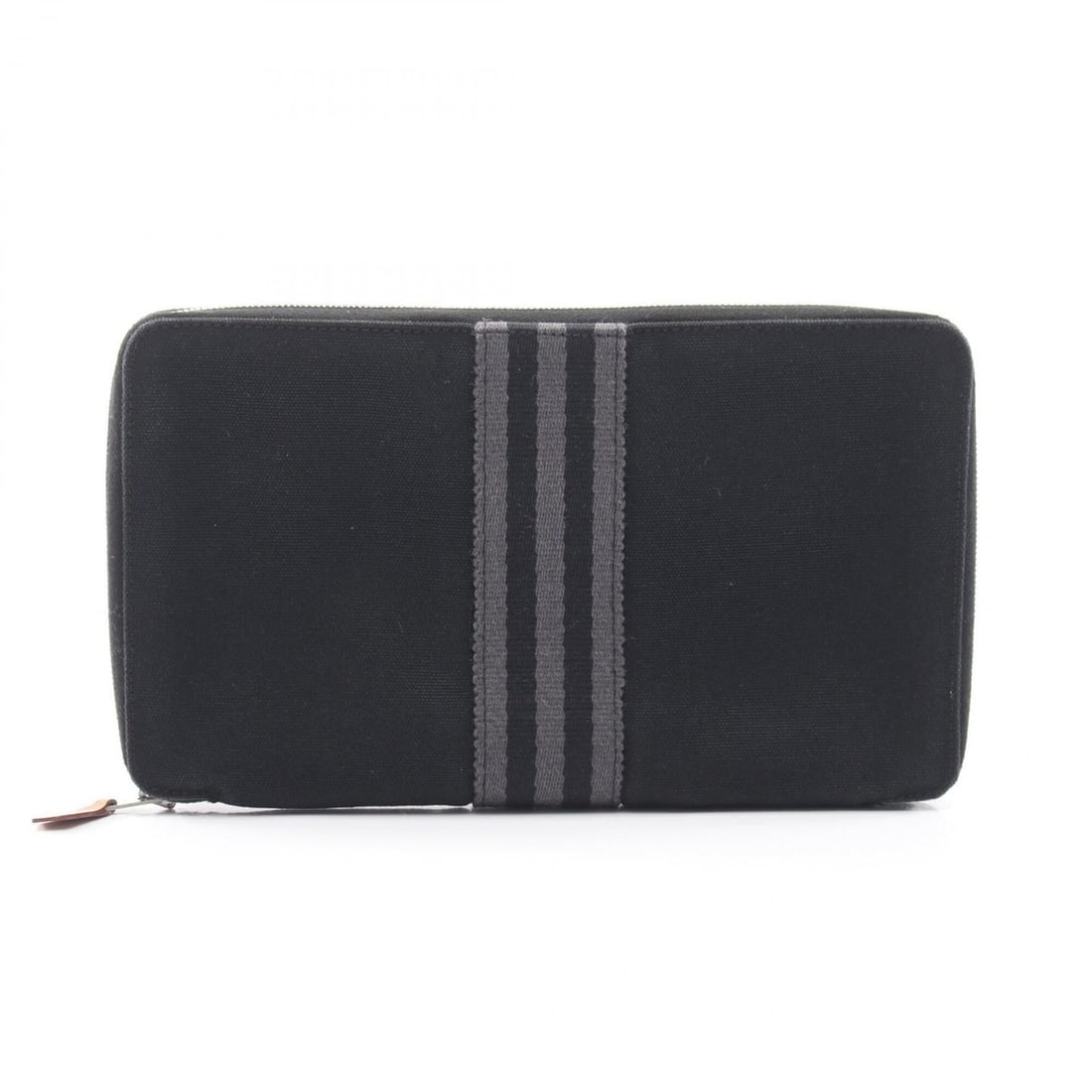 Hermes HERMES Fourre-Tout Purse GM Round Wallet, Canvas, Women's, Black/Gray: --- Catalog ---Category: SizeSize (HxWxD): 13cm x 22cm x 1.5cm / 5.11'' x 8.66'' x 0.59''Category: DesignType: Long wallet (bi-fold)Color: Black, GrayGender: Women,MenMaterial: Canvas Category: Genera