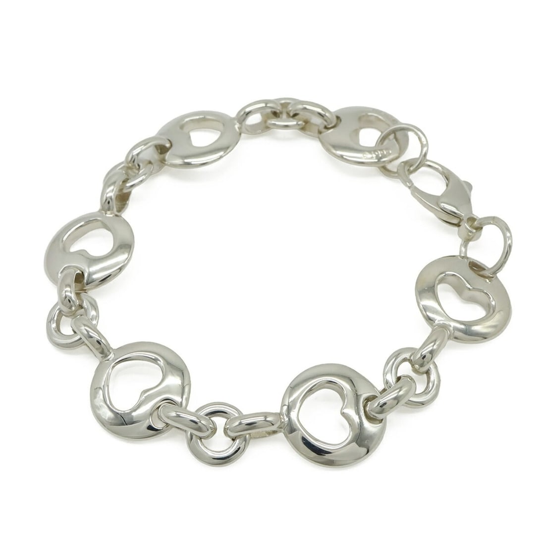 TIFFANY&Co. Tiffany Pierced Heart Bracelet, Ag925 SV925 Silver: --- Catalog ---Category: SizeLength: 18.5cm / 7.28''Category: DesignType: Charm braceletColor: SilverGender: Men,WomenMaterial: Silver 925Category: GeneralBrand: Tiffany--- Item List ---Section: