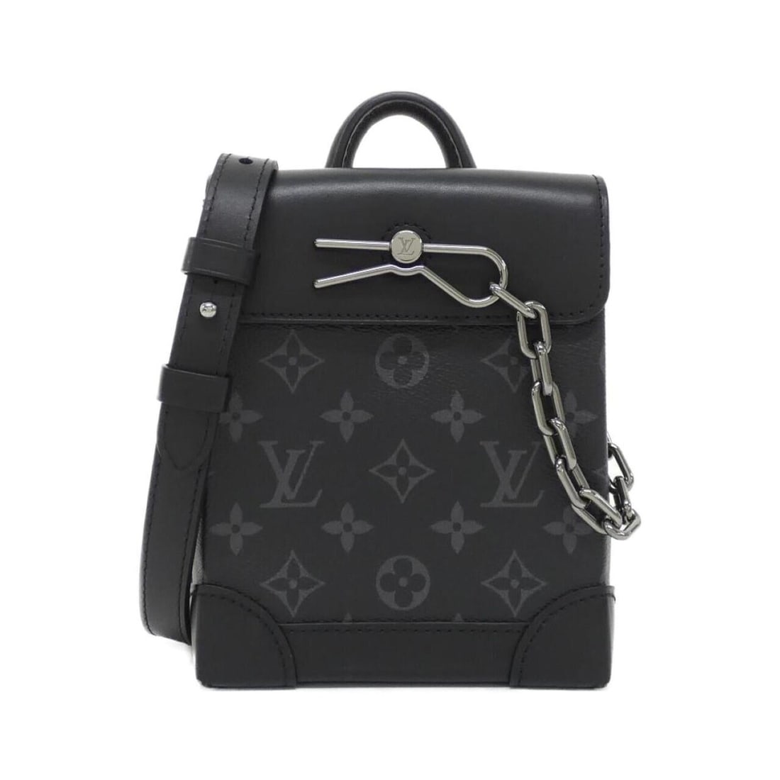 Louis Vuitton Monogram Eclipse Nano Steamer M82774 Handbag: --- Catalog ---Category: SizeWeight: 410g / 14.46oz.Size (HxWxD): 18cm x 15cm x 7cm / 7.08'' x 5.9'' x 2.75''Strap Length: 106.5cm - 130cm / 41.92'' - 51.18''Handle Length: 10cm / 3.93''Category: