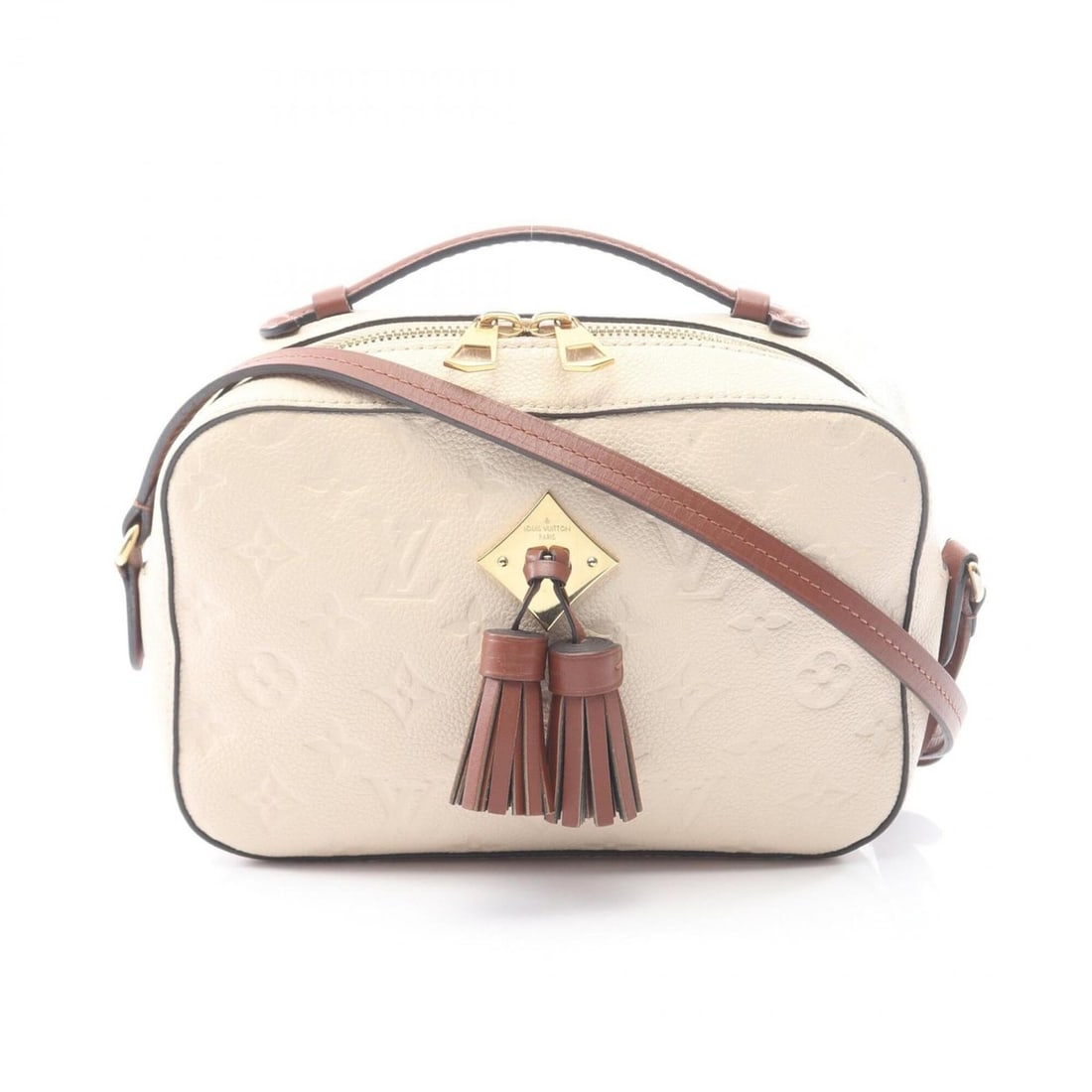 Louis Vuitton Saint-Onge 2-Way Shoulder Bag/Handbag, Leather, Monogram Empreinte, Women's,: --- Catalog ---Category: SizeSize (HxWxD): 14cm x 22cm x 7cm / 5.51'' x 8.66'' x 2.75''Category: DesignType: Handbag, Shoulder bagColor: Brown, IvoryGender: WomenMaterial: Monogram Empreinte