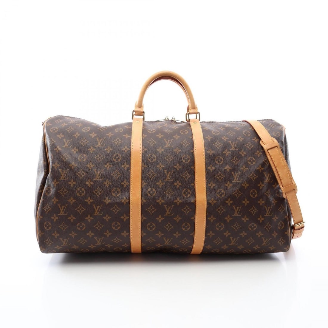 Louis Vuitton Keepall Bandoulière 60 2-Way Boston Bag/Handbag, Coated Canvas and Leather, Monogram: --- Catalog ---Category: SizeSize (HxWxD): 32cm x 60cm x 26cm / 12.59'' x 23.62'' x 10.23''Category: DesignType: Boston bag, HandbagColor: BrownGender: Men,WomenMaterial: Coated canvas , Leather Categ