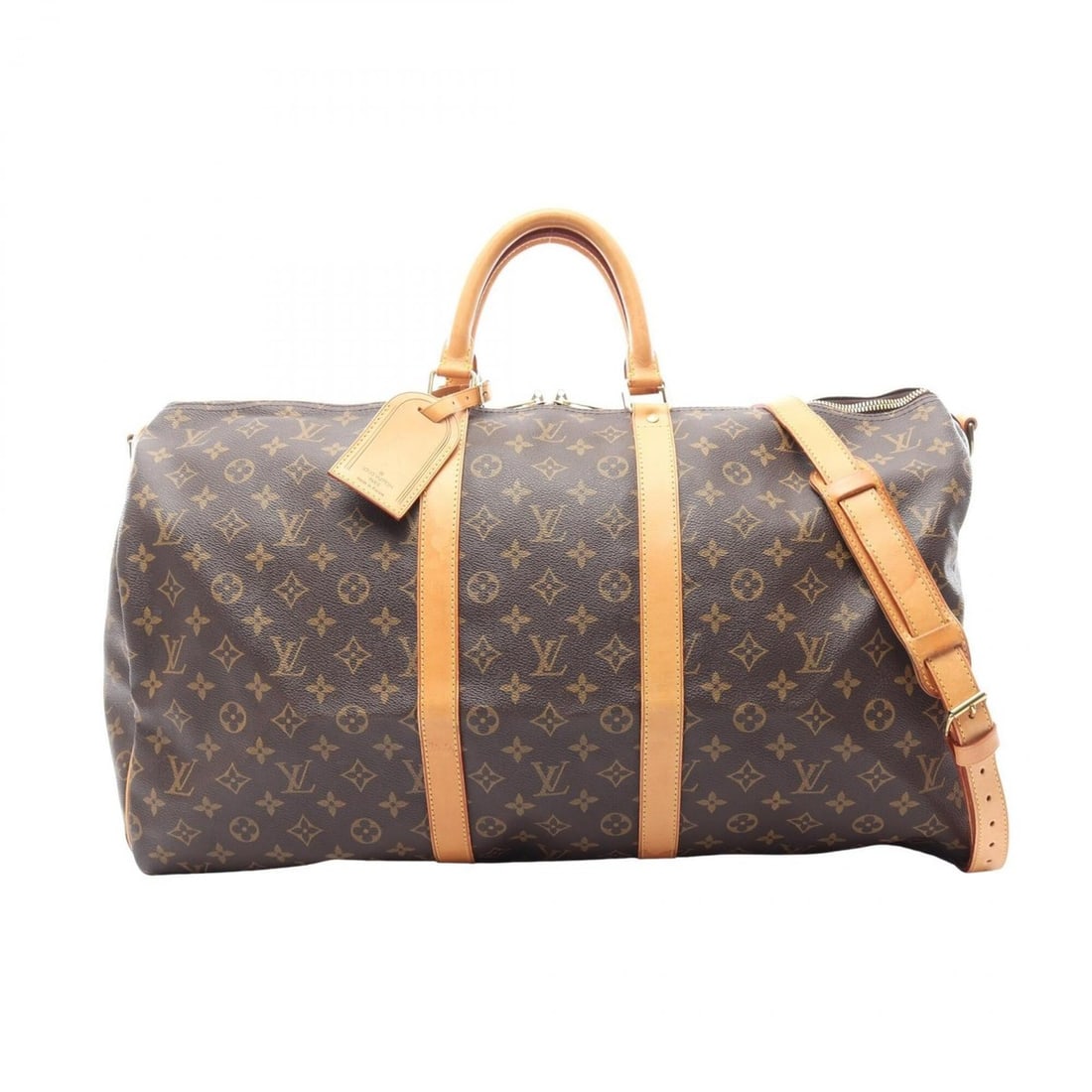 Louis Vuitton Keepall Bandoulière 55 2-Way Boston Bag/Handbag, Coated Canvas and Leather, Monogram: --- Catalog ---Category: SizeSize (HxWxD): 30cm x 56cm x 25cm / 11.81'' x 22.04'' x 9.84''Category: DesignType: Boston bag, HandbagColor: BrownGender: Men,WomenMaterial: Coated canvas , Leather Catego