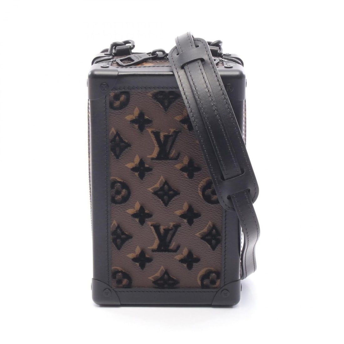 Louis Vuitton Vertical Soft Trunk Shoulder Bag/Handbag, Coated Canvas and Leather, Women's,: --- Catalog ---Category: SizeSize (HxWxD): 20cm x 12cm x 7cm / 7.87'' x 4.72'' x 2.75''Category: DesignType: Handbag, Shoulder bagColor: Black, BrownGender: WomenMaterial: Coated canvas , Leather Cate