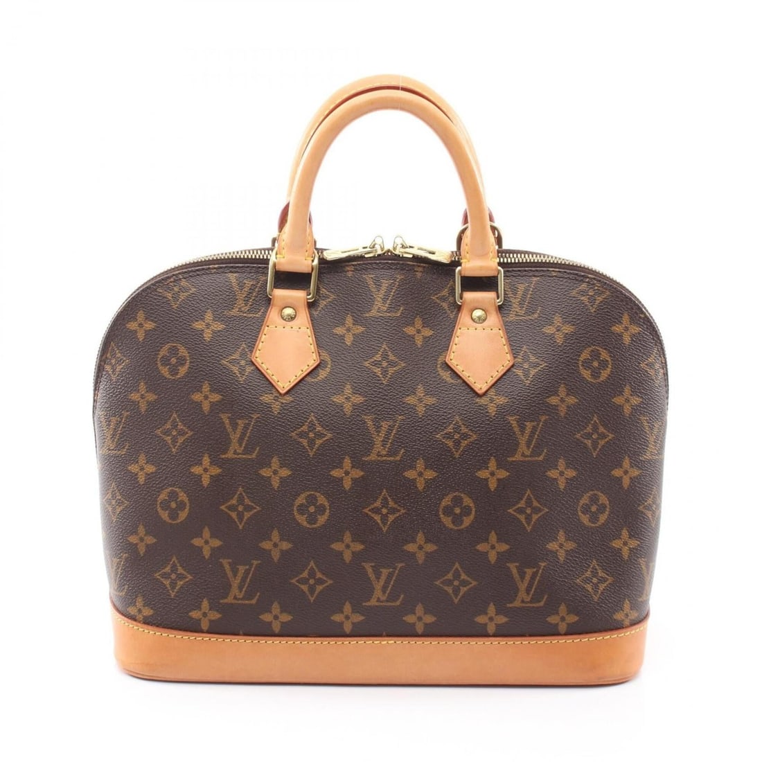 Louis Vuitton Alma PM Handbag, Coated Canvas and Leather, Monogram Pattern, Women's, Brown, M51130 (1 of 13)