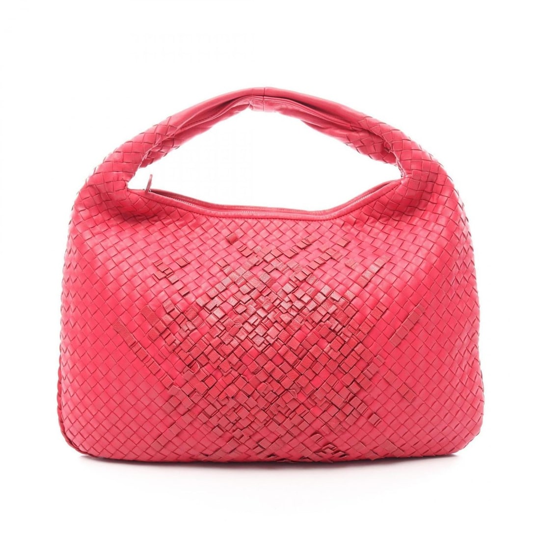 Bottega Veneta Intrecciato Hobo Handbag, Leather, Women's, Pink/Red (1 of 16)