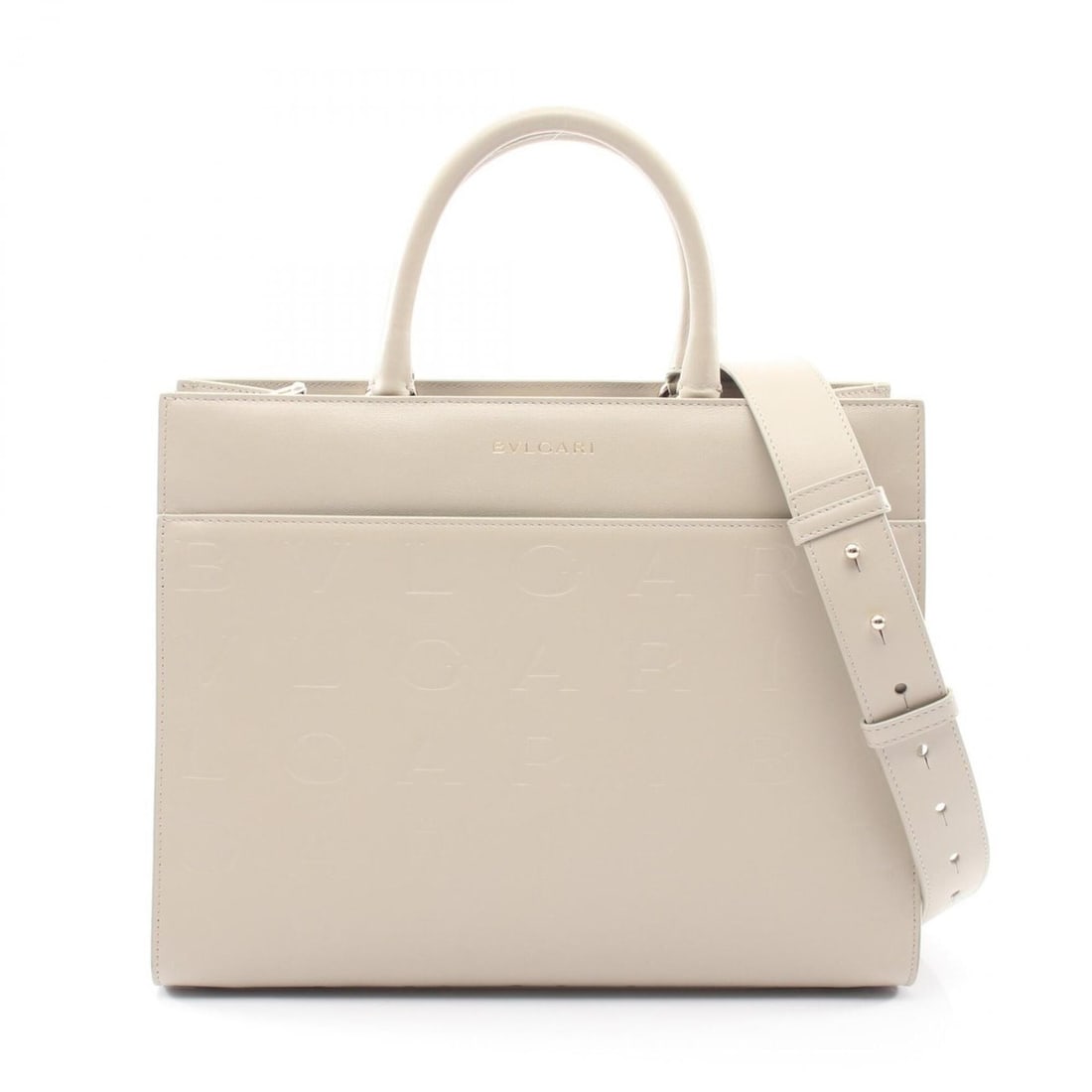 Bulgari BVLGARI Infinitum 2-way Tote Bag Handbag Leather Women's Beige: --- Catalog ---Category: SizeSize (HxWxD): 25cm x 32cm x 11cm / 9.84'' x 12.59'' x 4.33''Category: DesignType: Handbag, Tote bagColor: BeigeGender: WomenMaterial: Leather Category: GeneralBrand: Bvlga