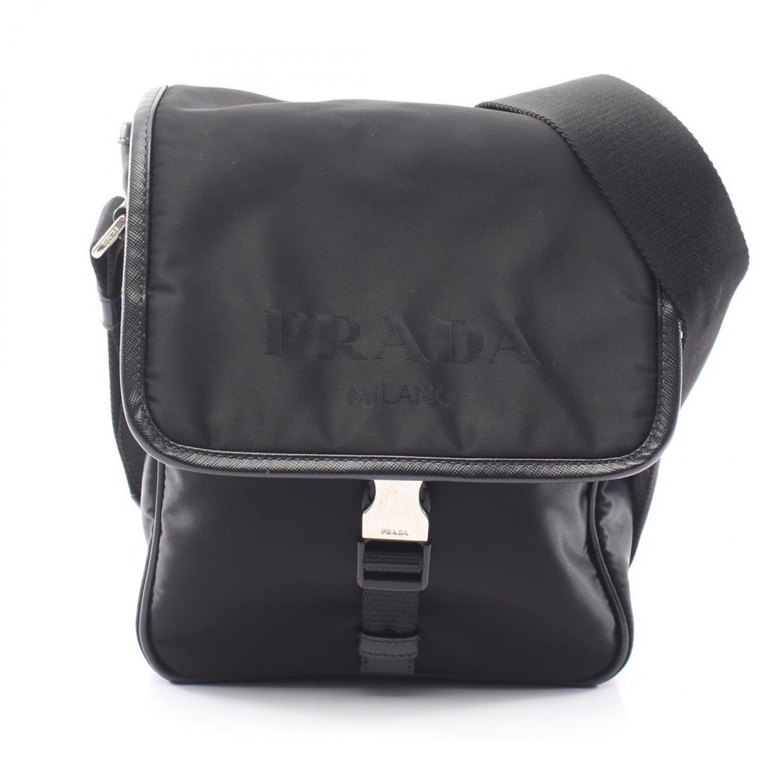 Prada PRADA Shoulder Bag Handbag Nylon Saffiano Leather Men's Women's Black: --- Catalog ---Category: SizeSize (HxWxD): 22cm x 19cm x 7cm / 8.66'' x 7.48'' x 2.75''Category: DesignType: Handbag, Shoulder bagColor: BlackGender: Men,WomenMaterial: Nylon , Leather Leather/Fur Typ