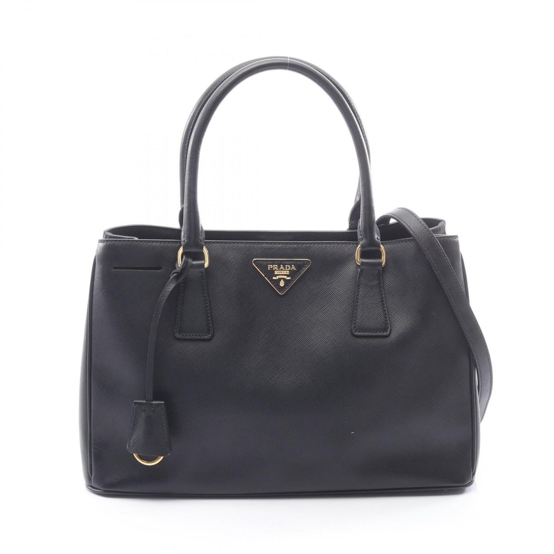 Prada SAFFIANO LUX Galleria Handbag, Saffiano Leather, Women's, Black (BN1874) (1 of 10)