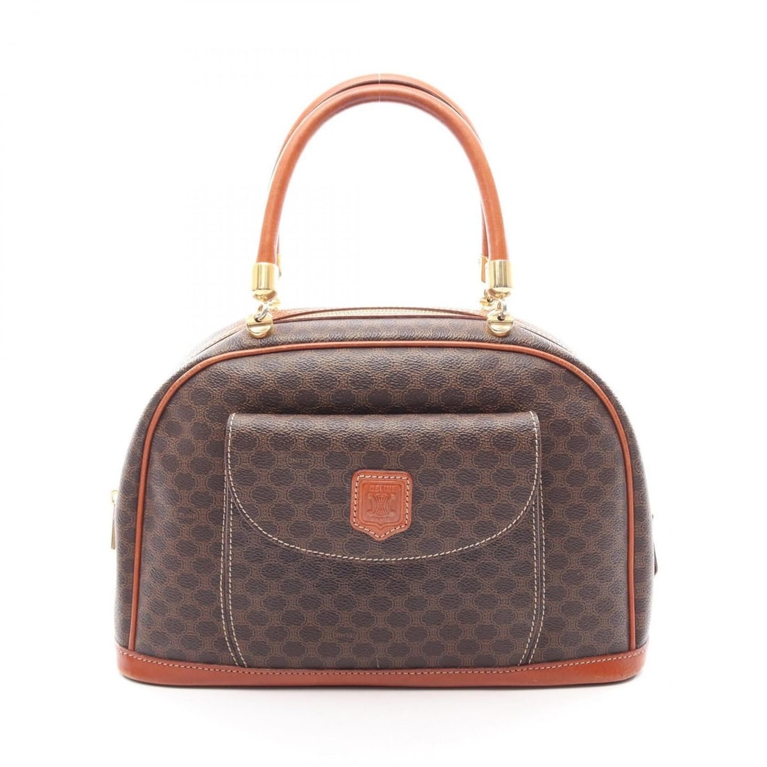 Celine Macadam Handbag, Coated Canvas Leather, Women's, Brown, MC98 2: --- Catalog ---Category: SizeSize (HxWxD): 20cm x 32cm x 10.5cm / 7.87'' x 12.59'' x 4.13''Category: DesignType: HandbagColor: BrownGender: WomenMaterial: Coated canvas , Leather Category: GeneralBran