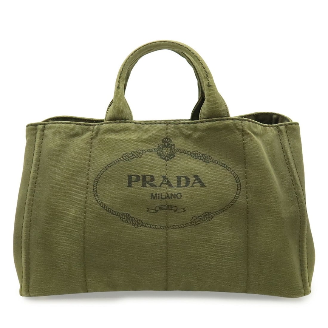 PRADA Canapa Tote Bag, Large Tote, Canvas, Khaki Green, B1872B: --- Catalog ---Category: SizeSize (HxWxD): 24cm x 39.5cm x 25cm / 9.44'' x 15.55'' x 9.84''Category: DesignType: Handbag, Tote bagColor: Green, KhakiGender: WomenMaterial: Canapa Category: GeneralMPN: