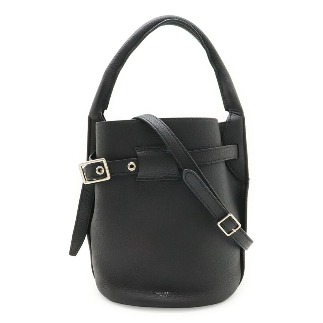 CELINE Big Bag Bucket Nano Handbag Shoulder Leather Black 187243 (1 of 10)