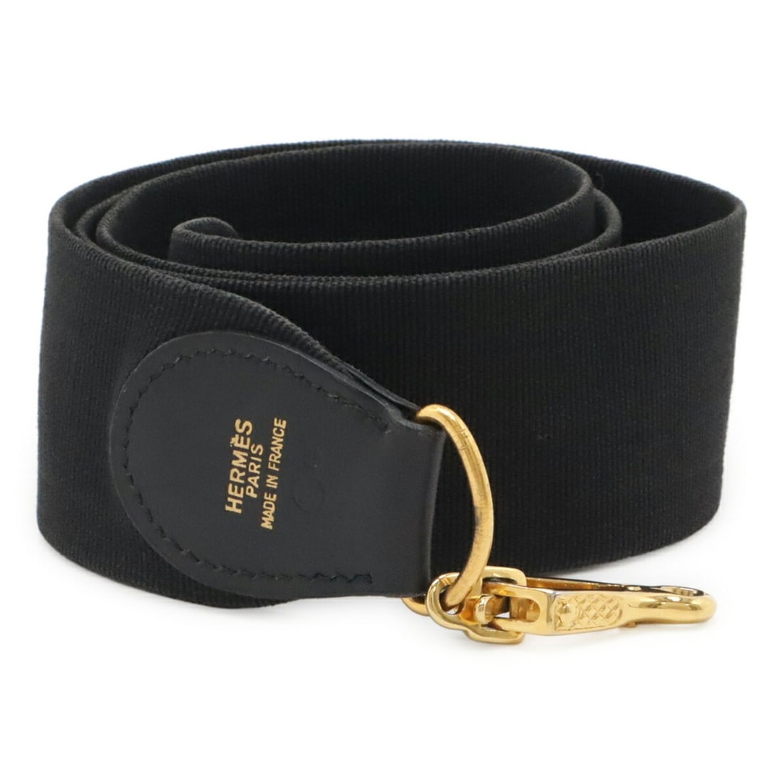 HERMES Evelyne Shoulder Strap, Leather, Black, ?W Stamp: --- Catalog ---Category: SizeSize (HxWxD): 106cm x 5cm / 41.73'' x 1.96''Category: DesignType: StrapColor: BlackGender: Women,MenMaterial: Canvas, LeatherCategory: GeneralBrand: Hermes--- Item List --