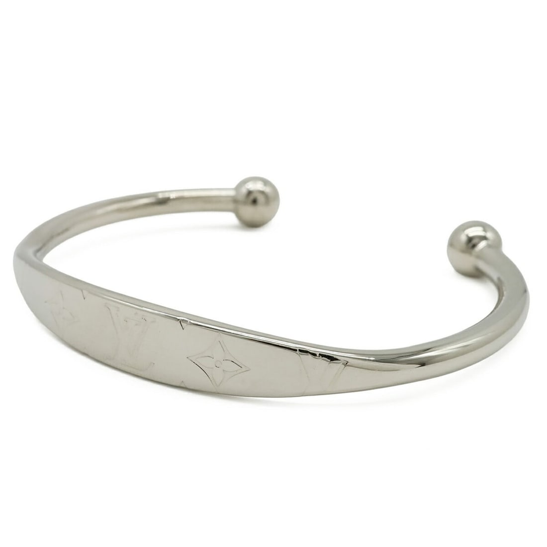 LOUIS VUITTON Louis Vuitton Jonc Monogram Bracelet Bangle Metal Silver M size M64839: --- Catalog ---Category: SizeLength: 17cm / 6.69''Category: DesignType: BangleColor: Monogram, SilverGender: WomenMaterial: MetalCategory: GeneralMPN: M64839Brand: Louis Vuitton--- Item List ---Sectio