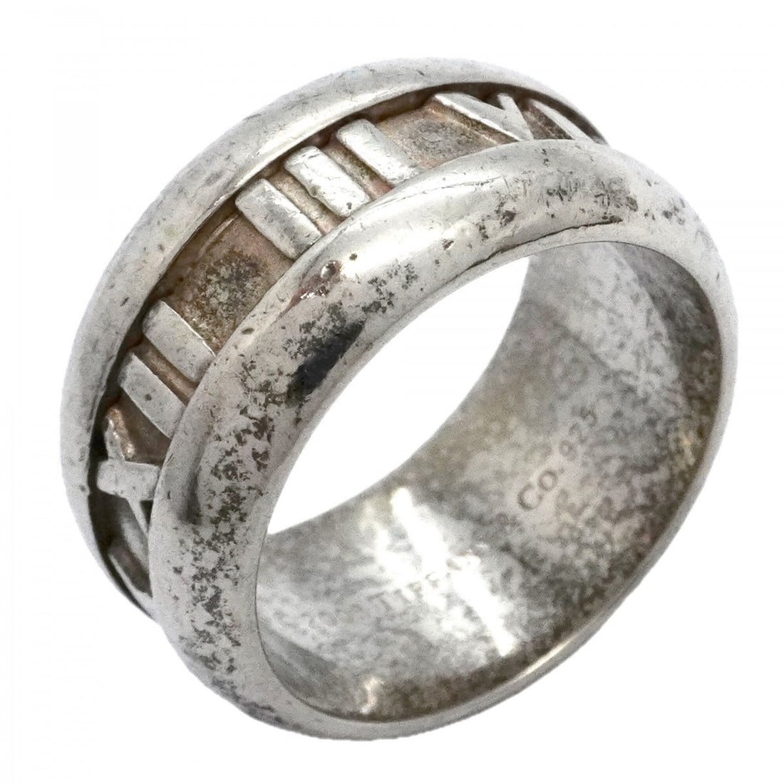 Tiffany & Co. Atlas Ring, Sterling Silver 925, Size 8, Women's: --- Catalog ---Category: SizeJP Size: 8US Size: 4.5Category: DesignType: Band ringGender: WomenMaterial: Silver 925Category: GeneralBrand: Tiffany--- Item List ---Section: ConditionRanking: Rank AB Us