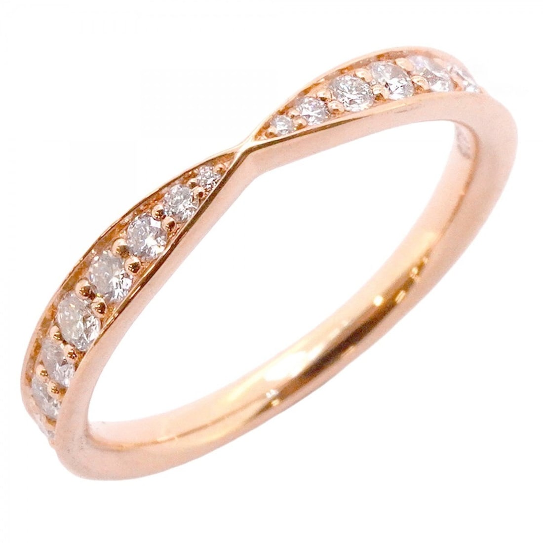 Tiffany & Co. Harmony Bead Set Ring, 18K Pink Gold with Diamonds, Size 8.5 (Women's): --- Catalog ---Category: SizeJP Size: 8.5US Size: 4.5Category: DesignType: Band ringStone: DiamondGender: WomenMaterial: Pink gold (18K)Category: GeneralBrand: Tiffany--- Item List ---Section: Conditi