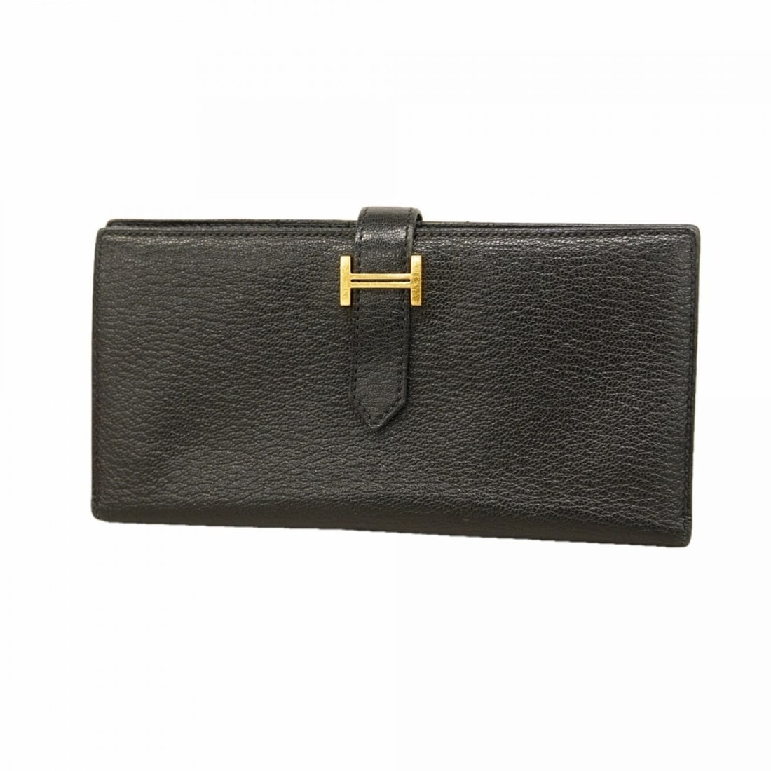 Hermes Bearn Soufflé Long Wallet, Chevre Mysore, Black, U Stamp, Men's/Women's: --- Catalog ---Category: SizeSize (HxWxD): 9cm x 17cm x 1.5cm / 3.54'' x 6.69'' x 0.59''Category: DesignType: Long wallet (bi-fold)Color: BlackGender: Men,WomenMaterial: Chevre myzore leather Category