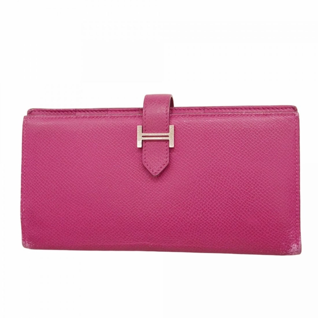 Hermes Bearn Soufflé Long Wallet, Veau Epsom Leather, Rose Purple, C Stamp, Women's: --- Catalog ---Category: SizeSize (HxWxD): 9.5cm x 17.5cm x 2cm / 3.74'' x 6.88'' x 0.78''Category: DesignType: Long wallet (bi-fold)Color: Rose PurpleGender: WomenMaterial: Epsom leather Category: Ge