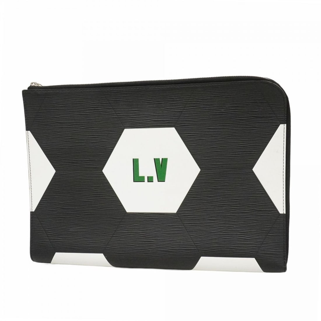 Louis Vuitton Epi Pochette Jour GM Clutch Bag M63295 White Noir 2018 FIFA World Cup Men's (1 of 13)