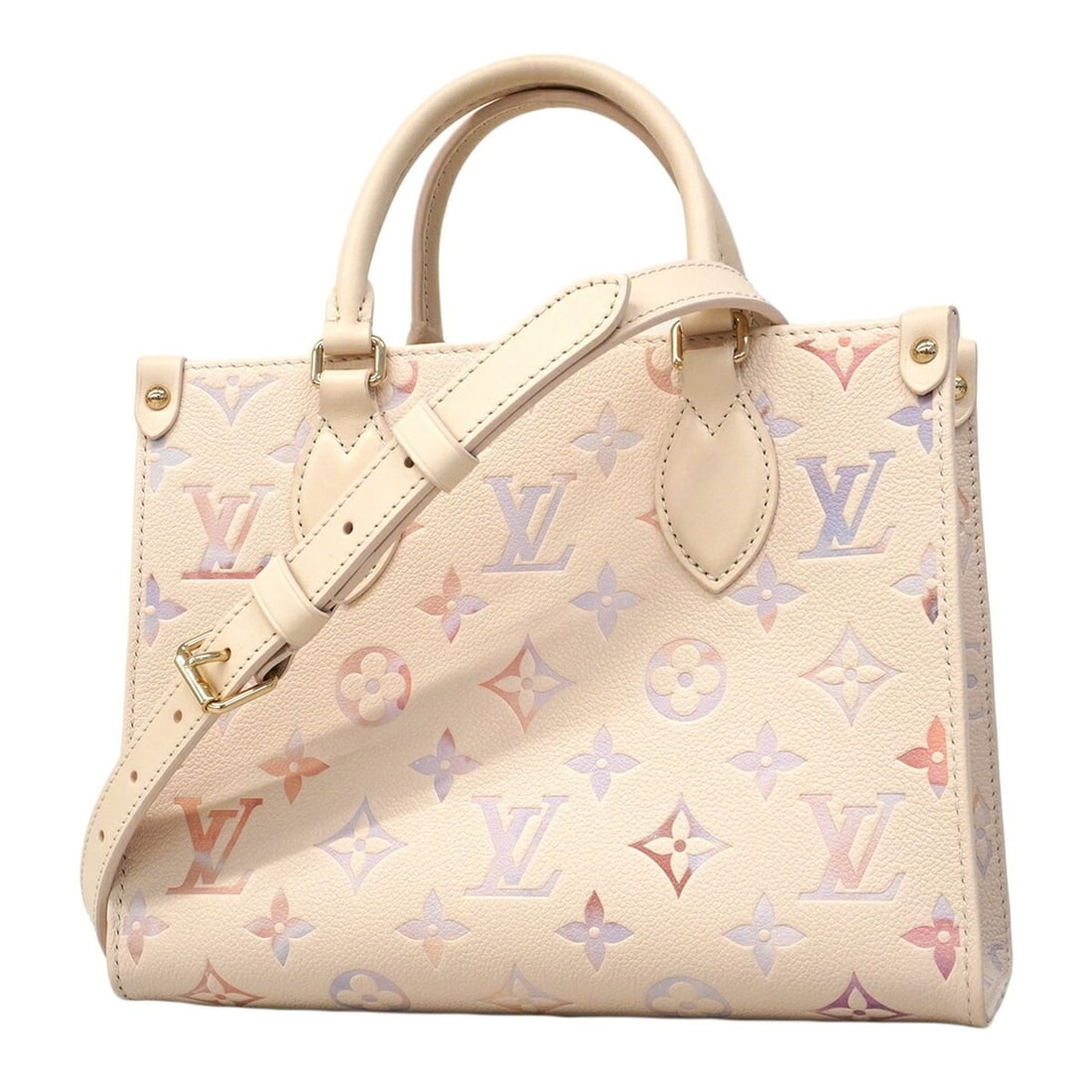 Louis Vuitton Monogram Empreinte OnTheGo PM handbag, M25770, Dream Cream, 2-way bag for women.: --- Catalog ---Category: SizeSize (HxWxD): 19cm x 25cm x 10.5cm / 7.48'' x 9.84'' x 4.13''Category: DesignType: HandbagColor: BeigeGender: WomenCategory: GeneralMPN: M25770Brand: Louis Vuitton--- Item