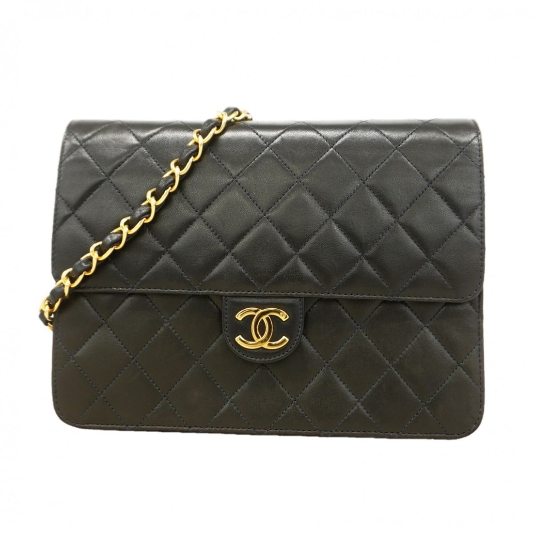 Chanel Matelassé Chain Shoulder Bag, Lambskin, Black, Women's: --- Catalog ---Category: SizeSize (HxWxD): 16cm x 22cm x 5.5cm / 6.29'' x 8.66'' x 2.16''Category: DesignType: Shoulder bagColor: BlackGender: WomenMaterial: Leather Hardware Color: GoldLeather/Fur Ty