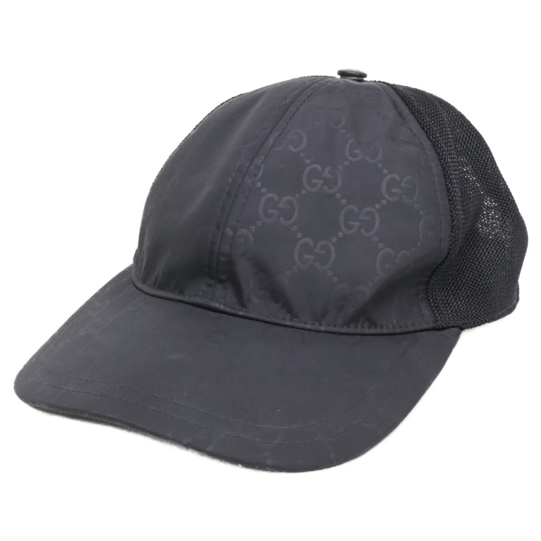 GUCCI GG Nylon Mesh Baseball Cap, Size M (58cm), Black, Men's (1 of 18)