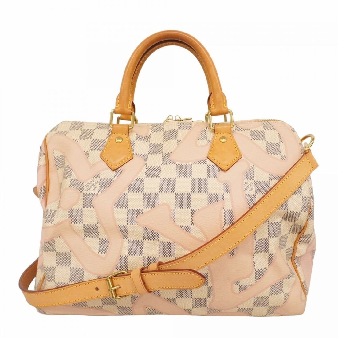 Louis Vuitton Damier Azur Tahiti Speedy Bandoulière 30 Handbag N41052 White Rose Ballerine 2-way: --- Catalog ---Category: SizeSize (HxWxD): 22.5cm x 30cm x 18cm / 8.85'' x 11.81'' x 7.08''Category: DesignType: HandbagColor: Rose ballerine, WhiteGender: WomenCategory: GeneralMPN: N41052Brand: Loui