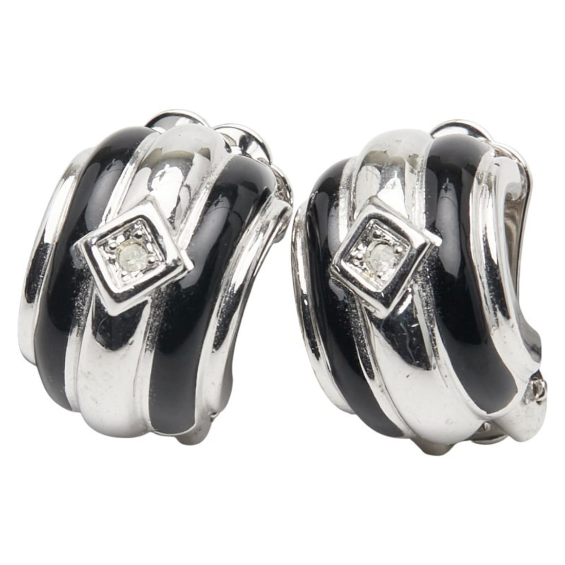 Christian Dior Dior earrings in silver and gold metal for women. (1 of 11)