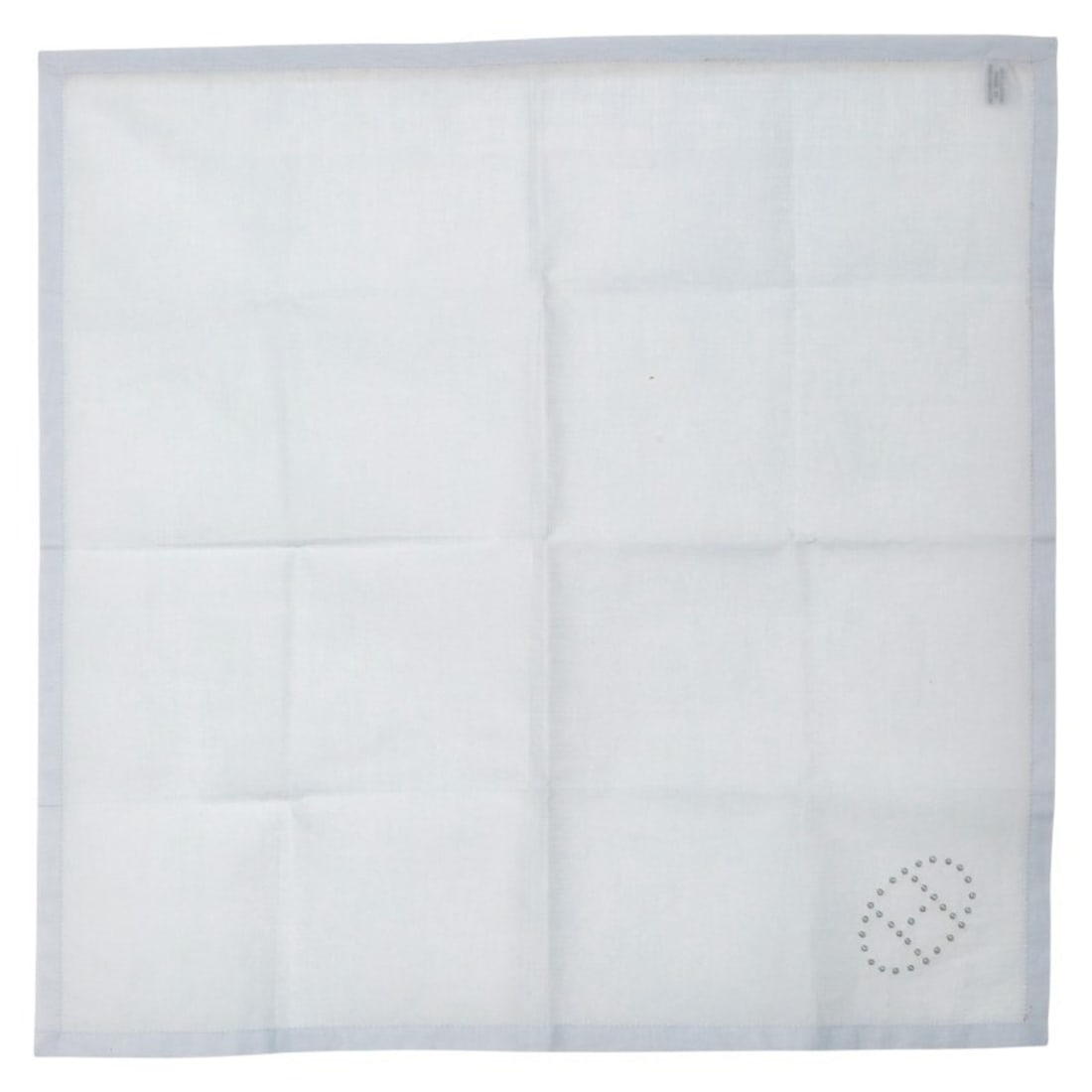 Hermes Hermès H logo embroidered handkerchief, light blue cotton, women's. (1 of 16)