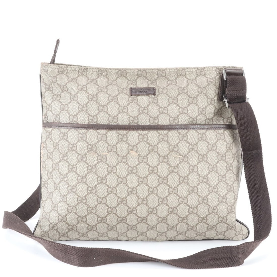 Gucci GG Supreme 141198 Leather Shoulder Bag, Crossbody Messenger Tote Bag for Men: --- Catalog ---Category: SizeSize (HxWxD): 29cm x 34cm x 1cm / 11.41'' x 13.38'' x 0.39''Strap Length: 115cm / 45.27''Category: DesignType: Shoulder bag, Tote bagColor: BeigeGender: MenMaterial: Leath